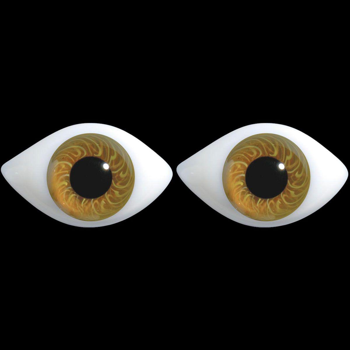 Hazel - D400 Elongated Oval Low Lens Glass Doll Eyes